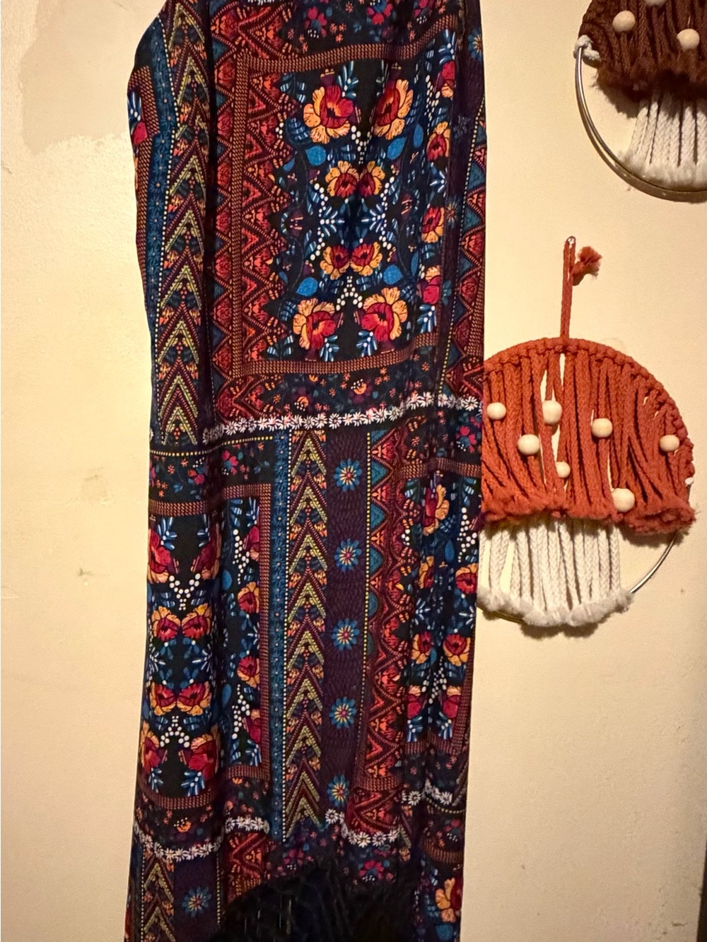 Live 4 Truth Navy Floral & Geometric Patchwork Maxi Dress